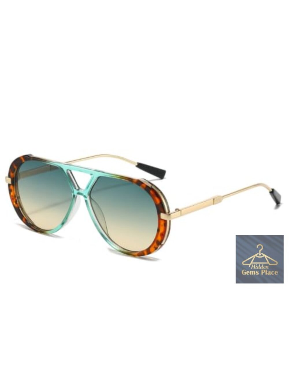 Retro Oversized Aviator Sunglasses Unisex UV400 Protection